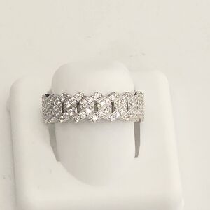 925 Sterling Silver Cuban Link Ring Band